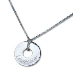Pendentif jeton gravé Pendentif jeton gravé
