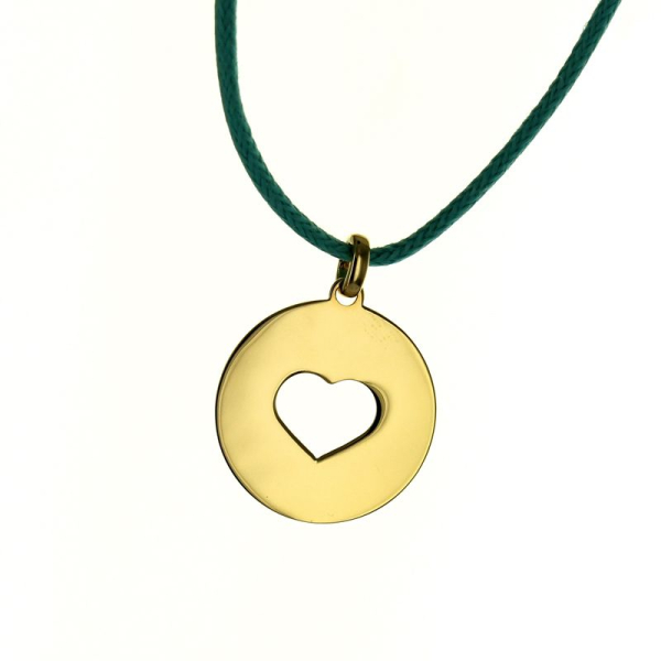 Pendentif mon amour gravé plaqué or