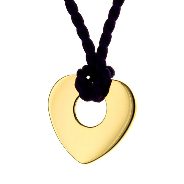 Pendentif petit coeur ajouré plaqué or