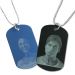 Pendentif photo plaque couleur gravé