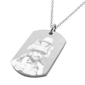 Pendentif photo plaque ID