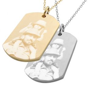 Pendentif photo plaque ID Pendentif photo plaque ID