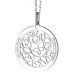 Pendentif rond avec motif floraux