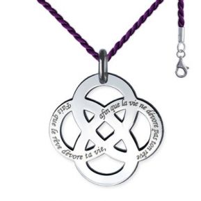 Pendentif rosace gravé Pendentif rosace gravé