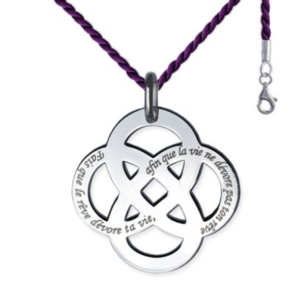 Pendentif rosace gravé