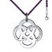 Pendentif rosace gravé