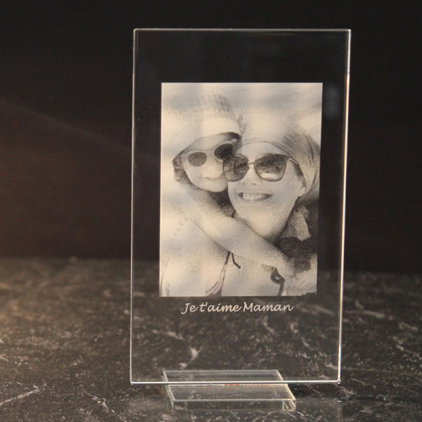 photo sur plaque de verre verticale