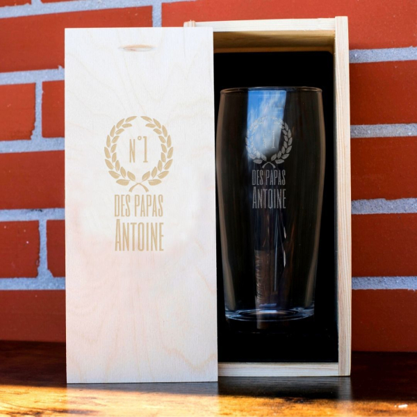 Coffret verre à bière papa