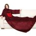 Plaid à manches Deluxe bordeaux personnalisé