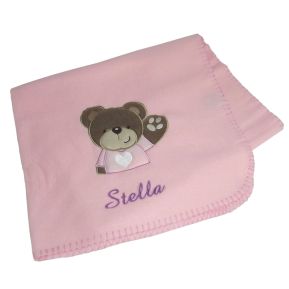 Plaid petit ours personnalisé Plaid petit ours personnalisé