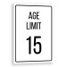 Plaque de porte age limit
