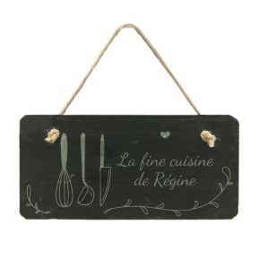 Plaque de porte en ardoise personnalisée Cuisine