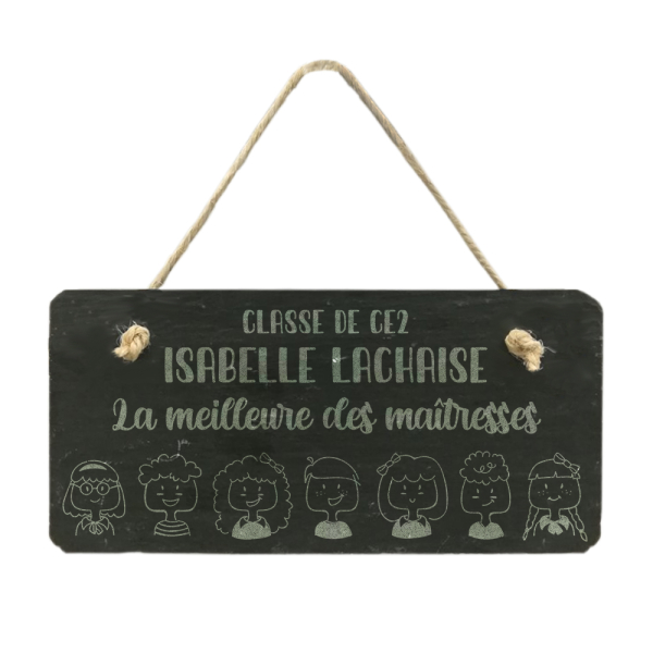 Plaque de porte Merci Maîtresse