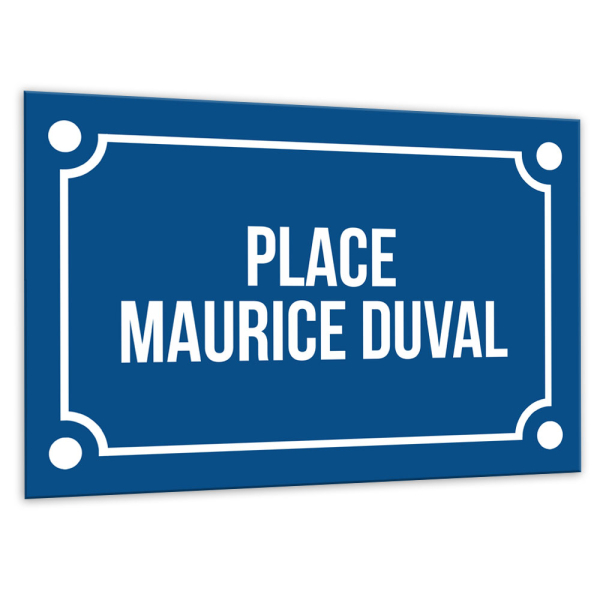 Plaque de rue acrylique personnalisée