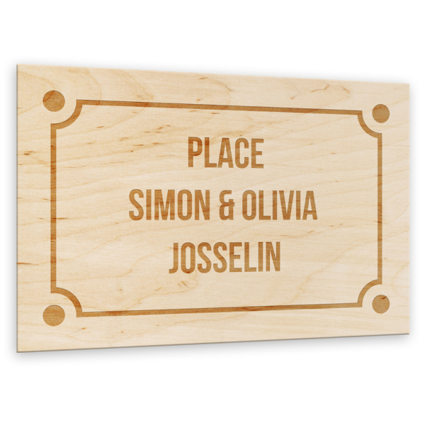 Plaque Boite Lettres Bois - Design Personnalisé