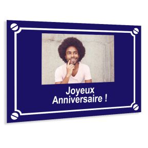 Plaque de rue personnalisée avec photo Plaque de rue personnalisée avec photo