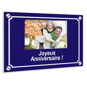 Plaque de rue personnalisée avec photo