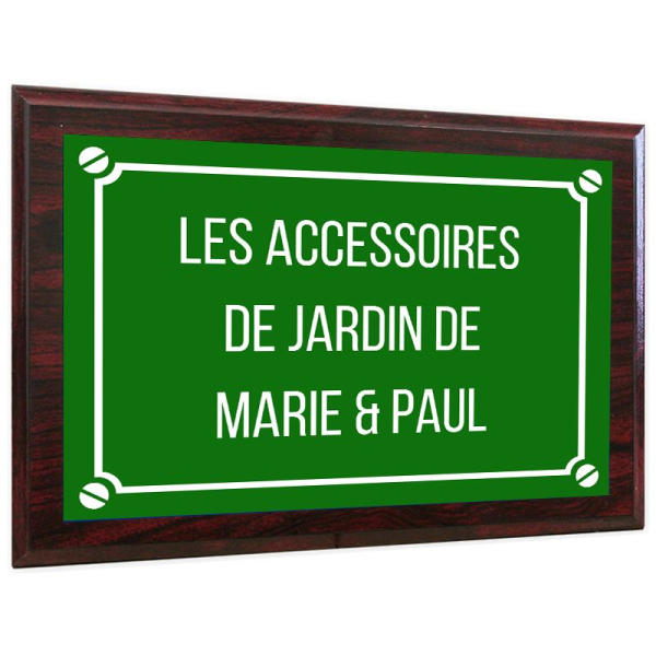 Plaque de rue personnalisée 