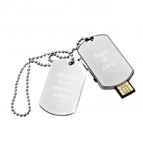 Clé USB 16Go plaque militaire personnalisée texte