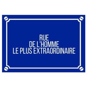 Plaque de rue personnalisée