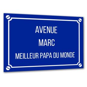 Plaque de rue personnalisée