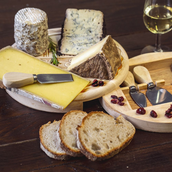 Plateau à Fromage Pivotant avec Ustensiles à Personnaliser