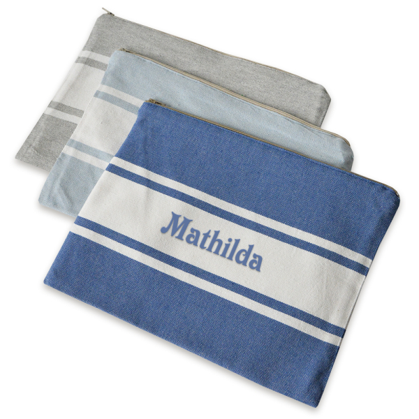 Pochette de plage personnalisée style fouta