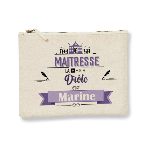 pochette personnalisée maîtresse la plus drôle