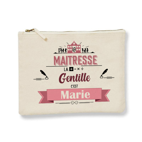 pochette personnalisée maîtresse la plus gentille