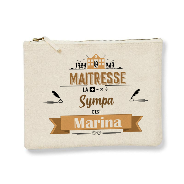 pochette personnalisée maîtresse la sympa