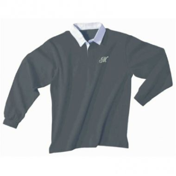 Polo de rugby personnalisé anthracite