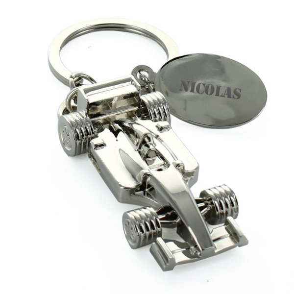 Porte clés formule 1 gravé