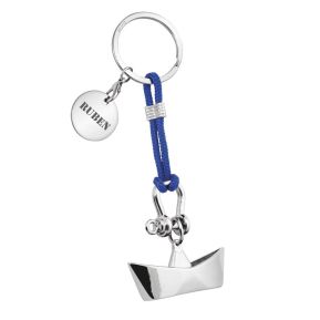 Porte-clés bateau origami gravé Porte-clés bateau origami gravé