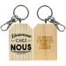 Porte-clés Bienvenue chez nous personnalisé
