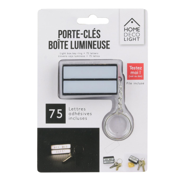 Porte-clés boite lumineuse