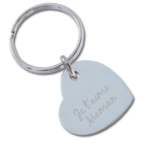 Porte Cles Coeur Personnalise En Argent Massif Amikado