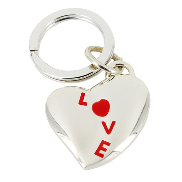 Porte-clés coeur love rouge