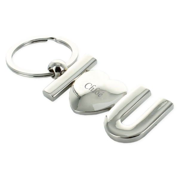 Porte clés I Love U gravé