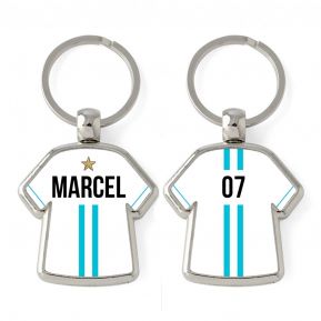 Porte-clés Maillot 2 bandes personnalisé prénom