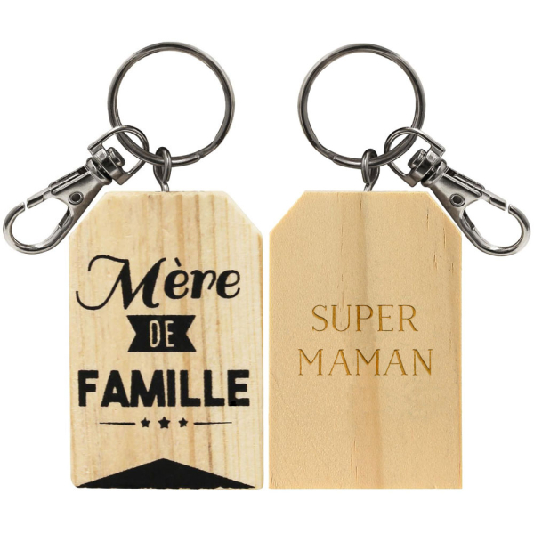 Porte-clés mère de famille personnalisé