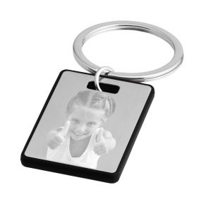Porte-clés photo gravé rectangulaire Porte-clés photo gravé rectangulaire