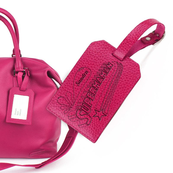 Porte-étiquette de bagage personnalisé Super Maman