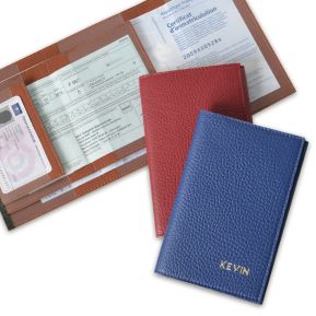 Etui pour papiers de voiture personnalisé en cuir