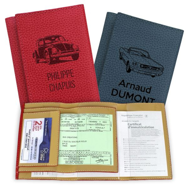 Etui à Papiers de voiture design rétro