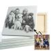 Portrait style fusain d'une famille