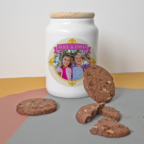 Pot à cookies imprimé photo royal