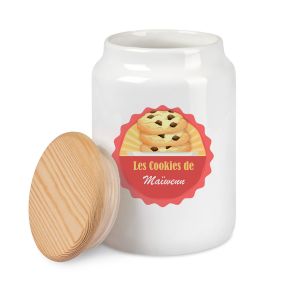 Pot à cookies macaron personnalisé Pot à cookies macaron personnalisé