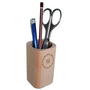 Pot à crayons en bois personnalisé
