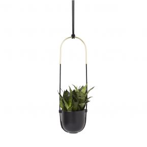 Pot de fleur suspendu Bolo noir Pot de fleur suspendu Bolo noir