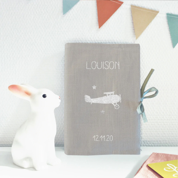 Protège carnet de santé personnalisé modèle lapin - Au Fil du Génie